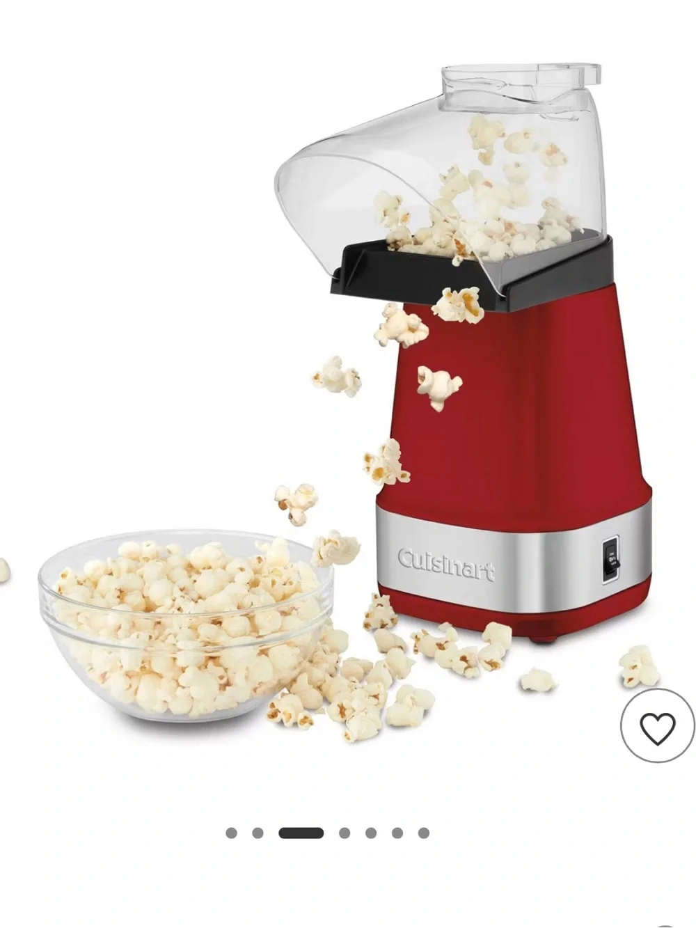 Cuisinart Red and Silver Hot Air Easy Popcorn 🍿 Maker CPM-150 Clean/ Fun